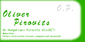 oliver pirovits business card